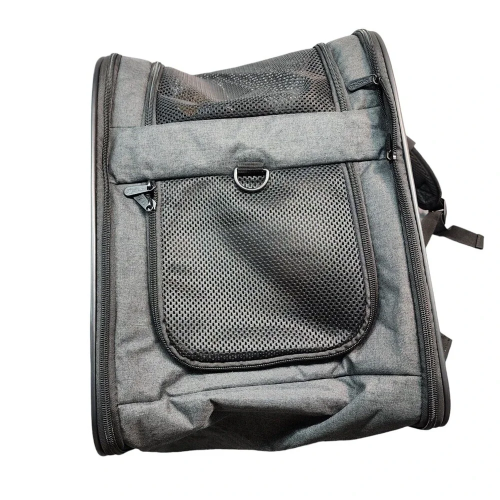Apollo Walker Pet Backpack Carrier for Large/Small Cats Small Dogs, Puppies Gray
